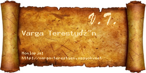 Varga Terestyén névjegykártya